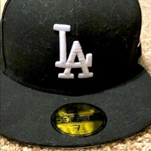 New Era Black LA Baseball Cap